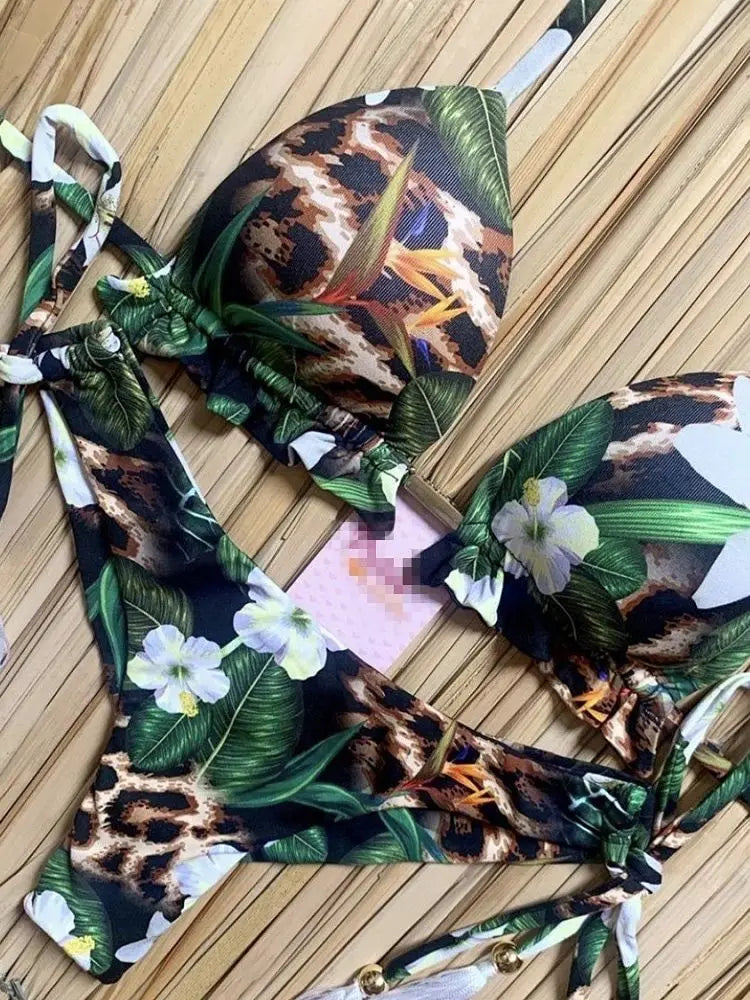Popular Womens Beachwear Sexy Bikinis Set Hot Sport Swimwear Push-Up Padded Swimsuit Exquisite Bather Swimwear