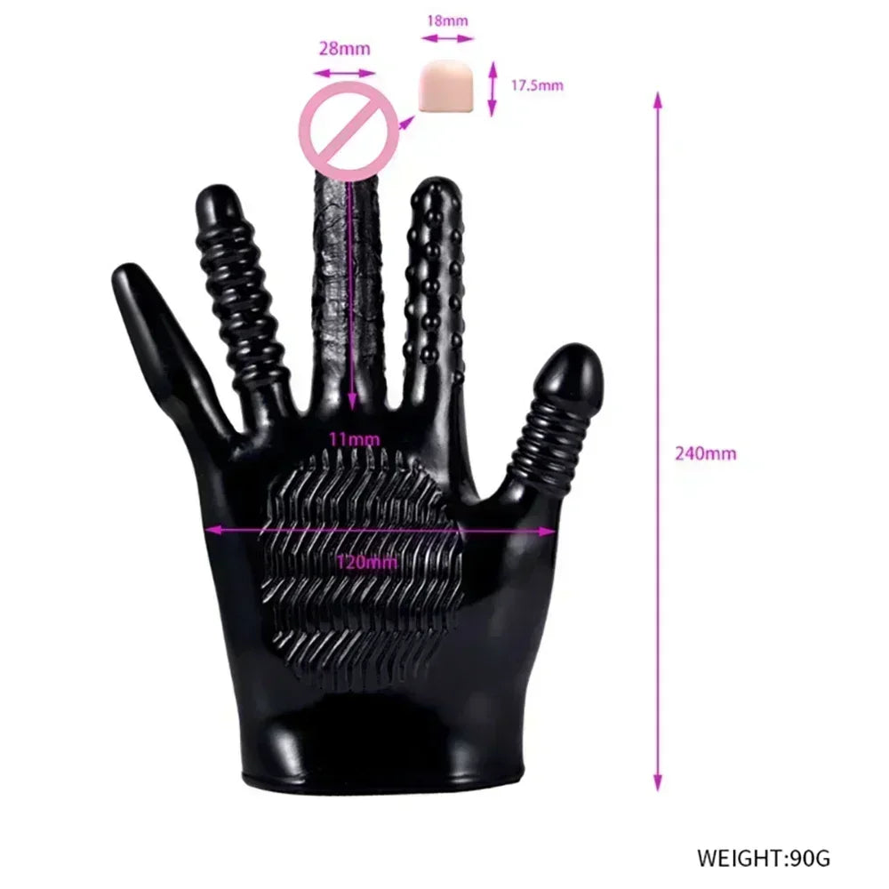 Sexy Gloves Fingering Dildo Masturbation Erotic Vaginal Stimulator Self Soothing Breast Nipples Massage BDSM Couple Sex Toys 18+