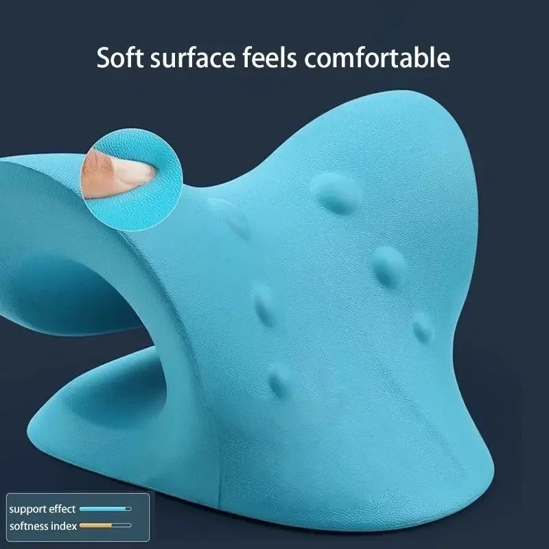 NEW Arrivals 4 Colors Pain Relief Cervical Spine Alignment Neck Shoulder Stretcher Relaxer Cervical Chiropractic Traction Device Massage Pillow