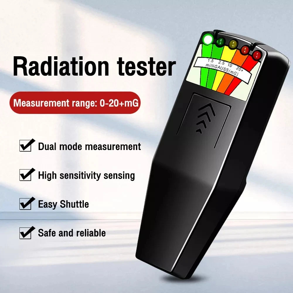 NEW Arrivals Electromagnetic Field Professional 5 LED EMF Meter Magnetic Field Detector Ghost Hunting Paranormal Equipment Tester Counter Spirit Box