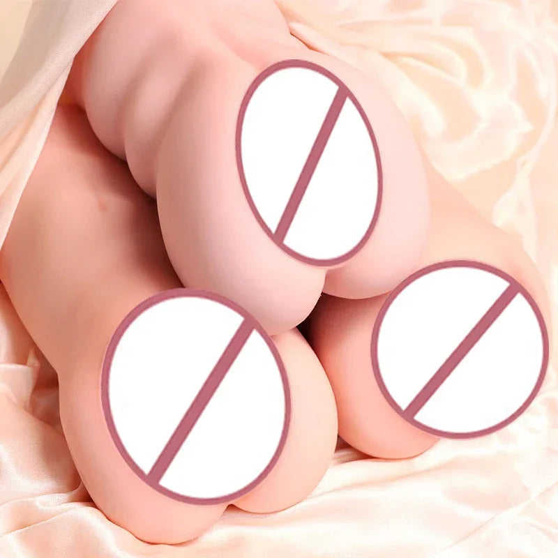 Adult Male Soft Silicone Masturbation Cup Sex Toys 4D Realistic Deep Throat Mouth Vagina Anal Vacuum Stimulator Men Goods For Adults