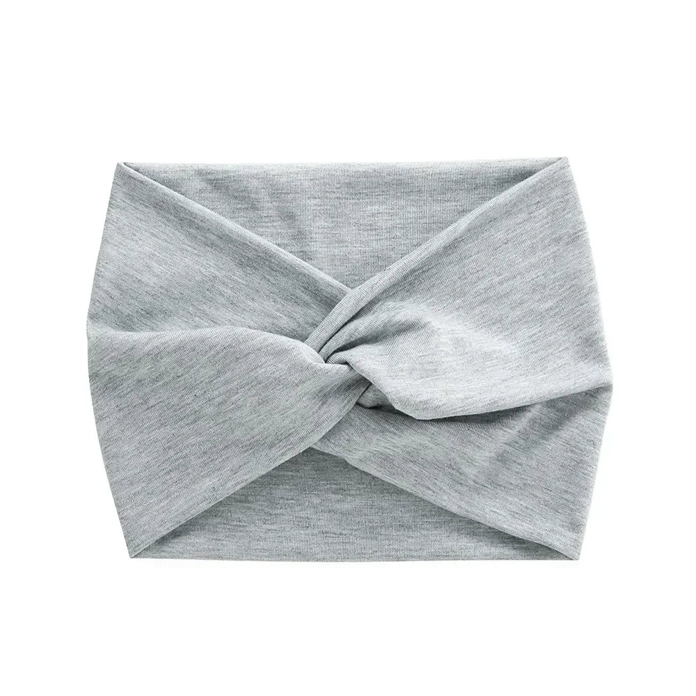 NEW Arrivals 44 Colors/Patterns Sports Elastic Wide-Brimmed Headband Unisex Solid Color Knotted Soft Anti-Slip Warm Turban Bandana Elastic Hairband Ladies Girls Fashion Apparel Accessories Clothing Supplies