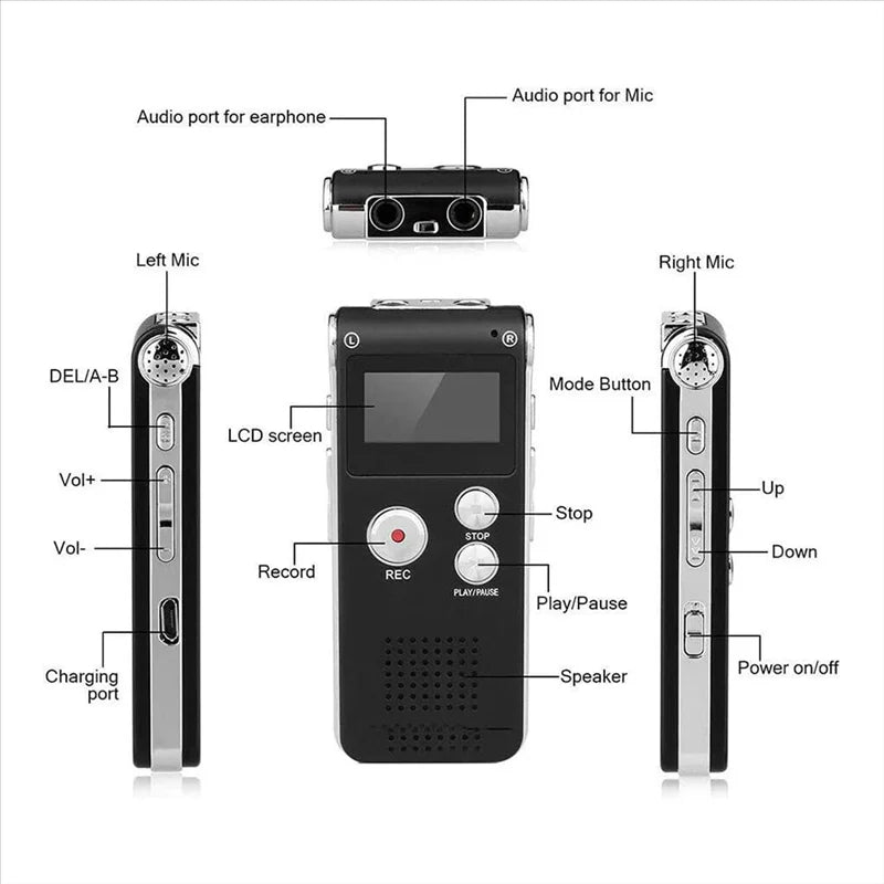 NEW Arrivals Hot sale Paranormal Ghost Hunting Equipment Digital EVP Voice Activated Recorder USB US 8GB (Black)Digital Voice Activated Sound Audio Recorder Professional Mini USB Flash Drive Recording