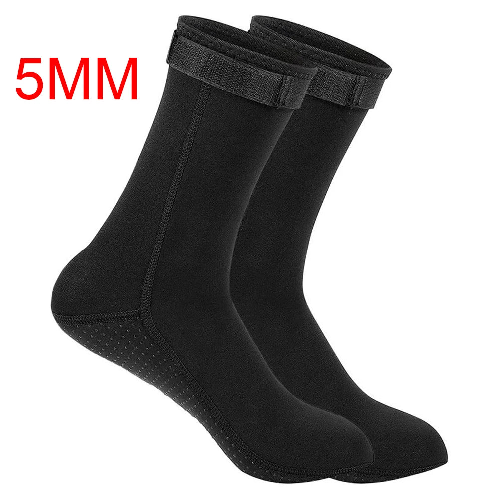 NEW Arrivals S-2XL Neoprene Socks 3mm 5mm Wetsuit Shoes Warm Surf Swimming Fins Socks Elasticity Beach Boots Non-Slip Socks for Snorkeling Diving Surfing Kayaking Accessories