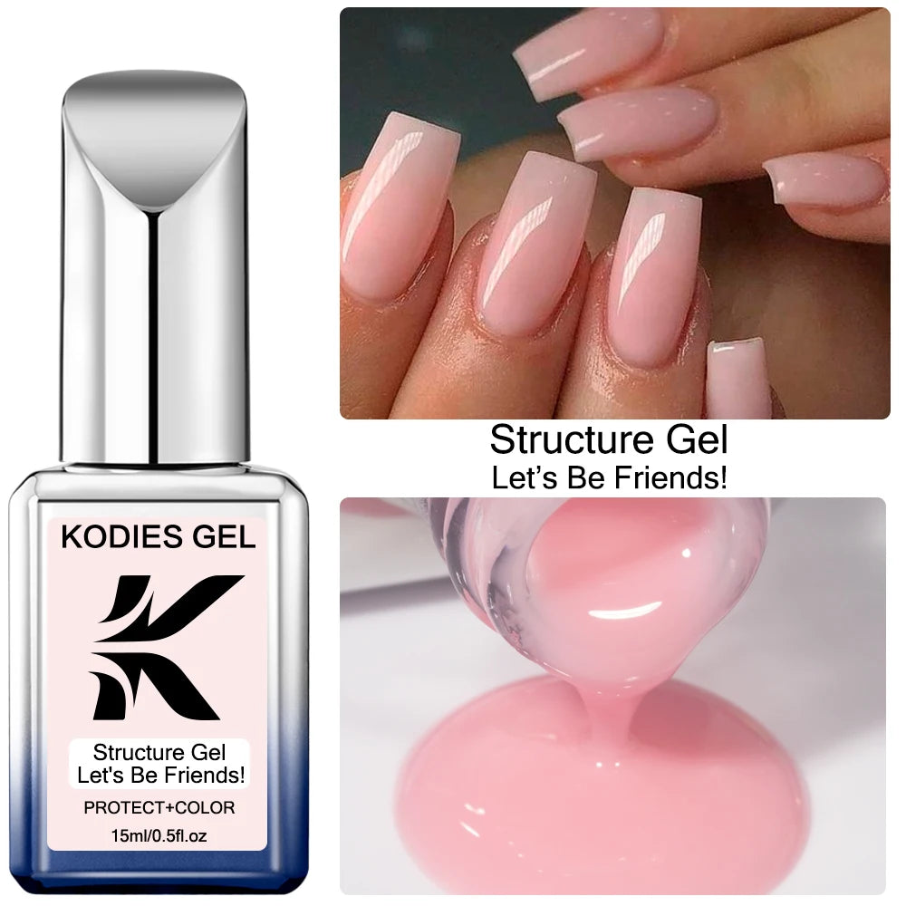 NEW Arrivals Korean Gel Keratin Kitty White Rubber Base Gel Nail Polish Pearl Shine 15ML Semi Permanent UV Self Leveling Structure Construction Gels Ladies Cosmetic Accessories Manicure Beauty Salon Supplies