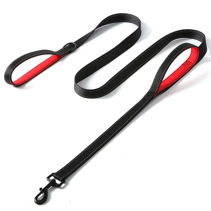 NEW Arrivals 9 Colors 1.2/1.5/1.8m Two Handle Heavy Duty Double Handle Nylon Dog Leash For Training Control Guard Rope Walking Cats Dogs Harness Lead Pets Accessories