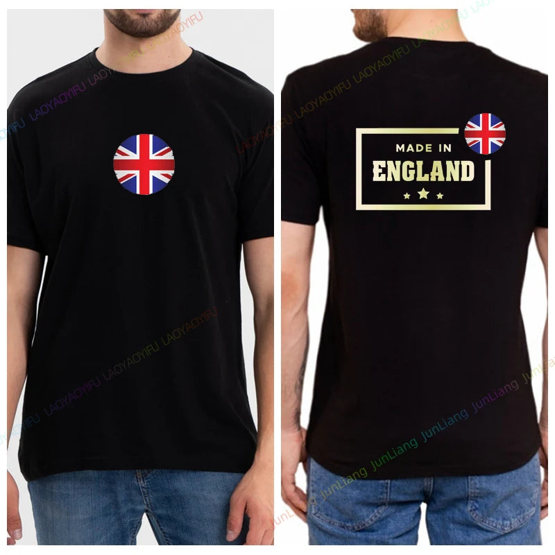 NEW Arrivals S-4XL Summer New Shirt England Flag Badge Unisex Patriotism Graphic T-Shirts Women's T-Shirts Men T-shirt Short Sleeve Tee Women Men Casual Sports Supplies