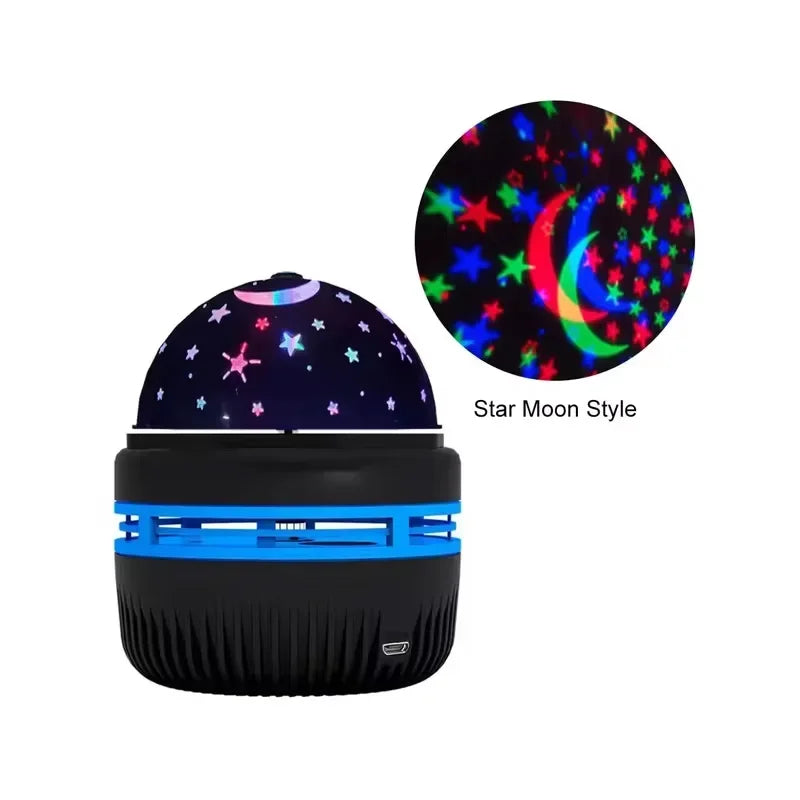 NEW Arrivals LED Starry Sky Night Lights USB Rotating Projector Lamp Magic Ball Moon Star Christmas Lights Home Room Atmosphere Decorations