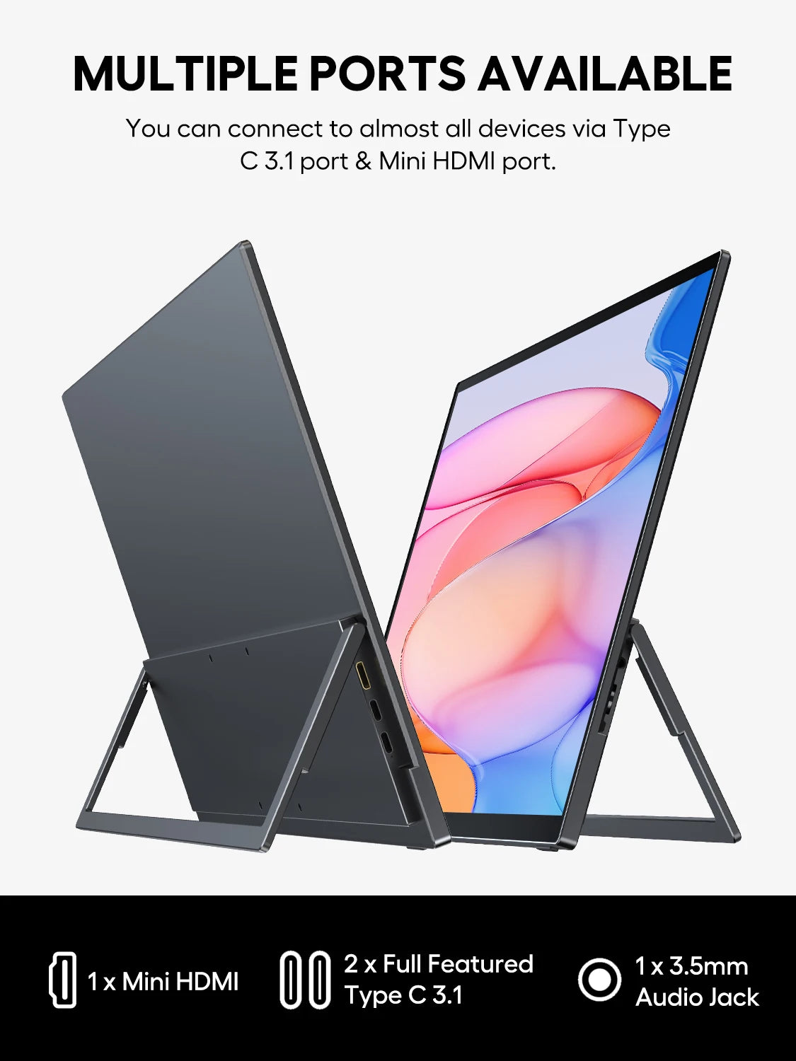 UPERFECT USteam E6 Pro 18.5" Portable Monitor Touch Screen 120Hz Smart Gaming Display For Laptop Phone Xbox PS4 PS5 Switch Mac