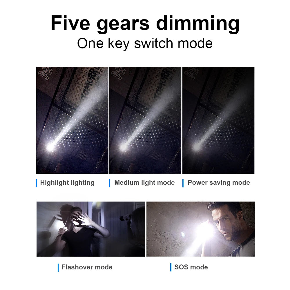 NEW Arrivals Self Defense Telescopic Zoom Flashlight LED Waterproof Baseball Bat Aluminum Alloy Torch Lamp For Emergency Anti Riot Equipment Women Men Safety Security Supplies
