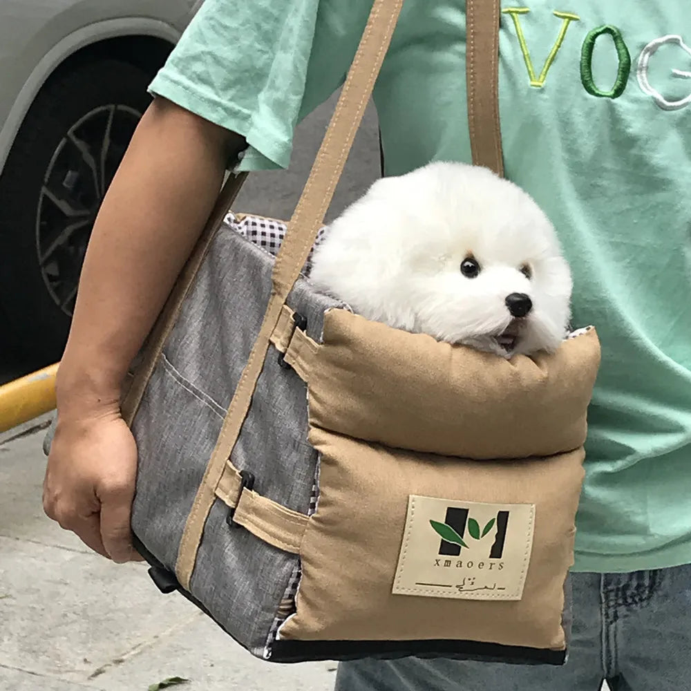Dog Car Seat Pet Supplies - Travel Bags for Dogs Cats Portable Console Dog Car Seat Washable Dog Cat Booster Seat on Car Armrest