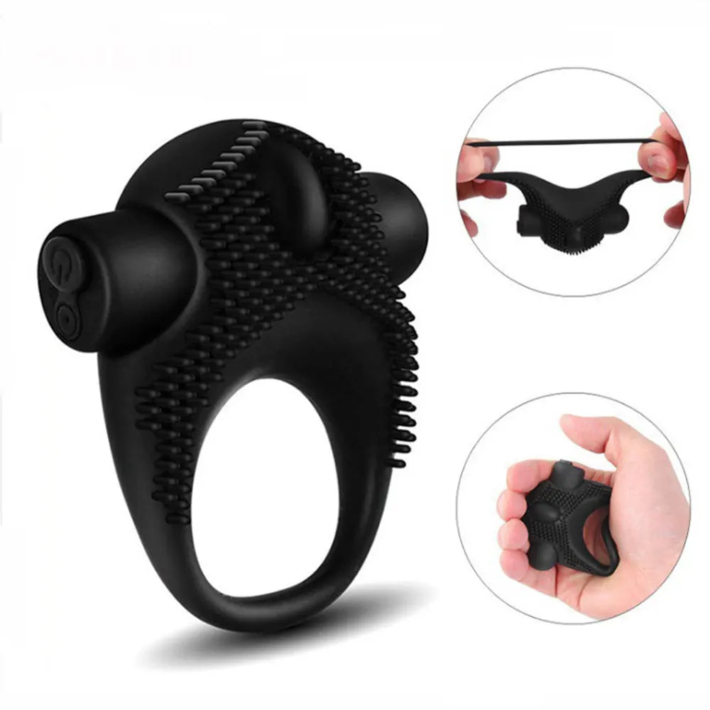 Adult 10 Frequency Vibrator Cockring Penis Cock Ring on for Man Delay Ejaculation Sex Toys for Men Couple Rings Penisring Toy for male