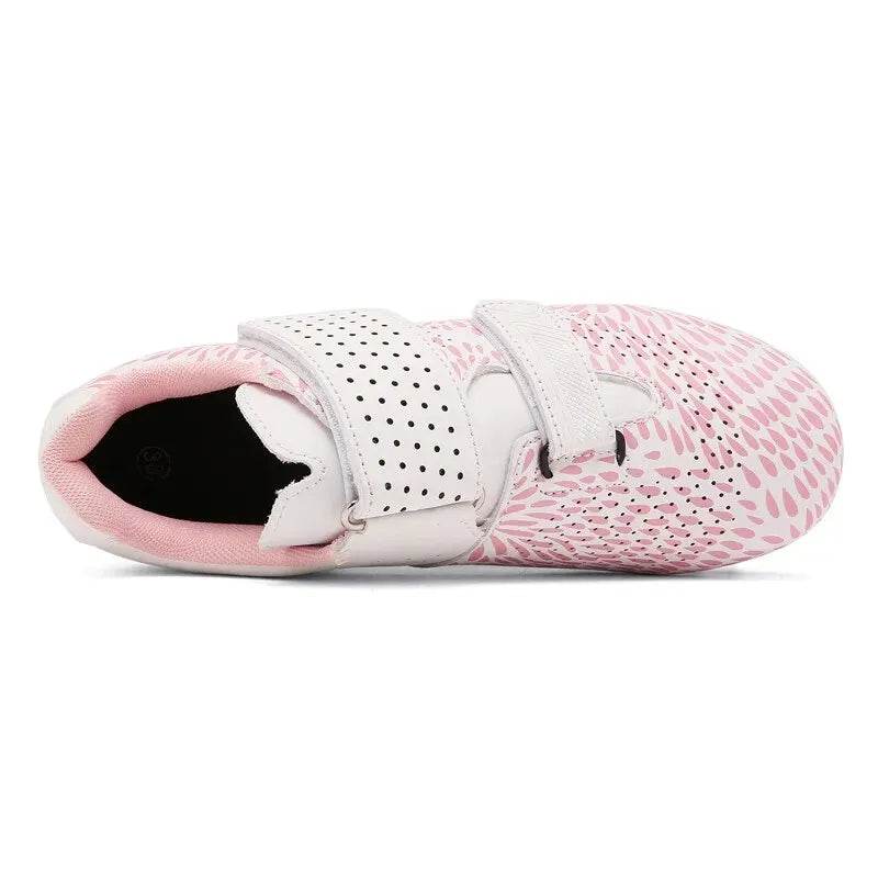 Speed Cycling Sneaker Women Sports Road Cycling Shoes Flat Bike Shoes Ultralight Self-Locking Cleats Shoes Route Riding Boots