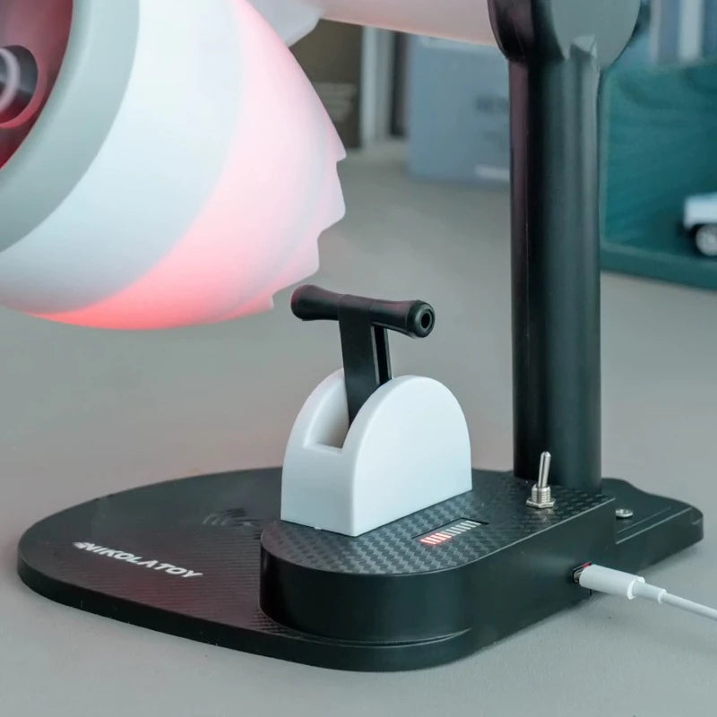 NEW LED Light Night Vision NK-1 Wireless Fast Charging Spray Fan Engine PLA Humidification Spray Turbofan Model Desktop Ornaments Toy