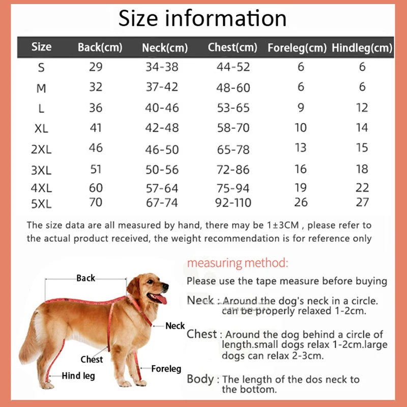 NEW S-5XL Plus Size Black/Red Waterproof Pet Dog Outdoor Jacket Clothes Winter Warm Coat Big Jumpsuit Reflective Raincoat For Small Medium Large Dogs Clothing Accessories Pets Supplies