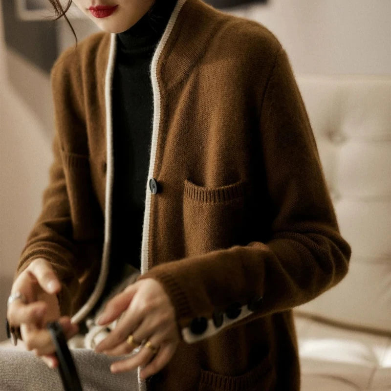 NEW Arrivals M-2XL Loose New In Knitted Handmade Sweater Woman Coat Outerwear Cardigan for Women Korean Style Attractive Fashion Trending Y2K Casual Jackets Ladies Girls Luxury Fashion Clothing Supplies