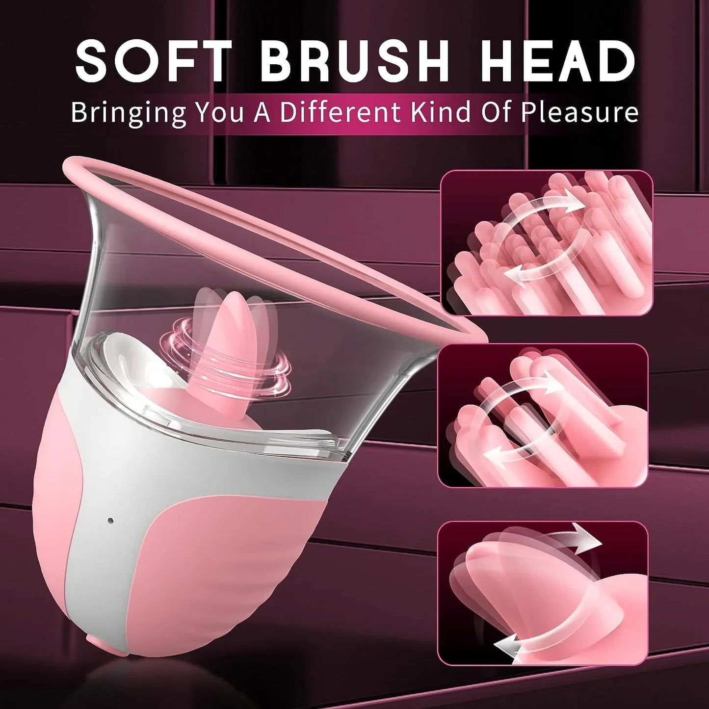 Breast Enlargement Sucking Vibrator Rotation Vacuum Pump Chest Cover Sucker for Women Nipple Stimulation Masturbator Sex Toy