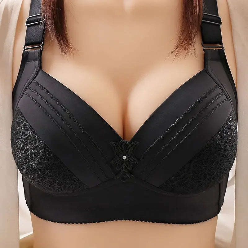 NEW Arrivals 6 Colors Plus Size Luxury High-Grade Women Bra Mom Brassiere Sexy Push Up Brassiere Large Size Thin Cup Without Steel Ring Female Bra Women Underwear