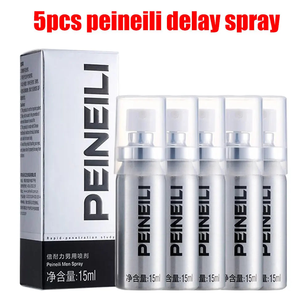 NEW Arrivals 5PCS Set Sex Delay Spray for Men Male External Use Anti Premature Ejaculation Prolong 60 Minutes SEX Penis Enlargement
