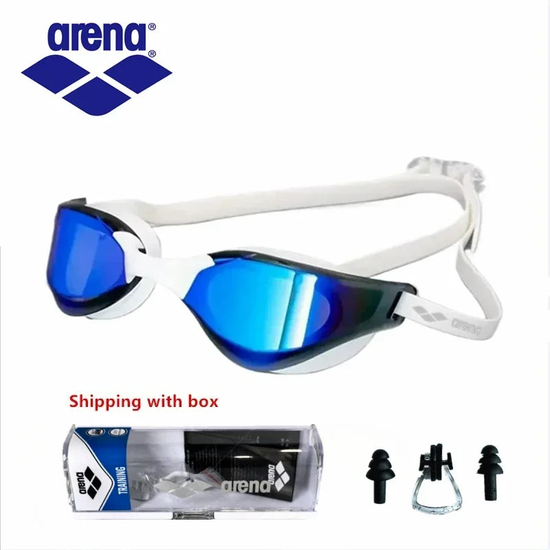 NEW Arrivals 2PCS Set 100% Original ARENA Professional Swimming Racing Goggles High-Definition 7 Colors Waterproof Anti-Fog UV400 Competition Training Swimming Top Quality Goggles