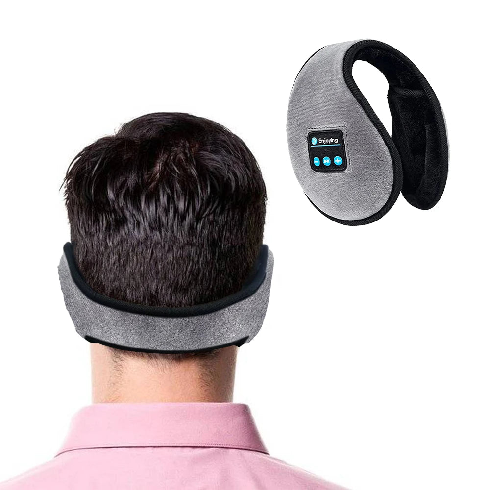 NEW Arrivals 2 Drivers with Microphone Bluetooth Ear Muffs for Winter Women Men Wireless Earmuffs Headphones Ear Warmer Winter Music Ear Cover Built-in HD Speakers