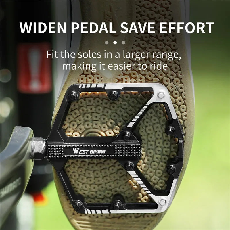 NEW Bicycle Professional Pedals Sealed DU Bushing Pedals Mountain Road Bike Nonslip Pedal Aluminum Alloy MTB Pedal Bicycle Parts Accessories Sports Supplies
