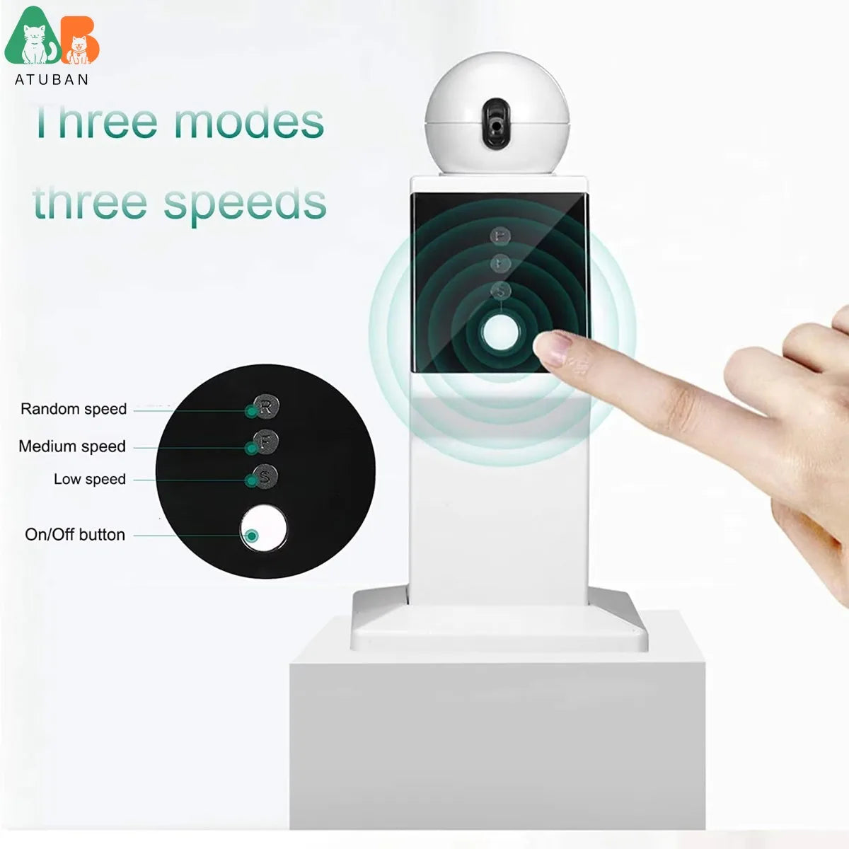 NEW Arrivals Cat Robotic Laser Toy Automatic, Random Moving Interactive Laser Cat Toy for Indoor Cats, Kittens, Dogs, Cat Red Dot Exercising Interactive Toy Pets Supplies