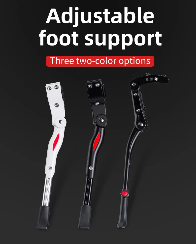 NEW Arrivals Bicycle Kickstand Parking Cycling Adjustable MTB Road Racks Bike Support Side Kick Stand Foot Brace Accessories Bicycle Parts Sports Supplies