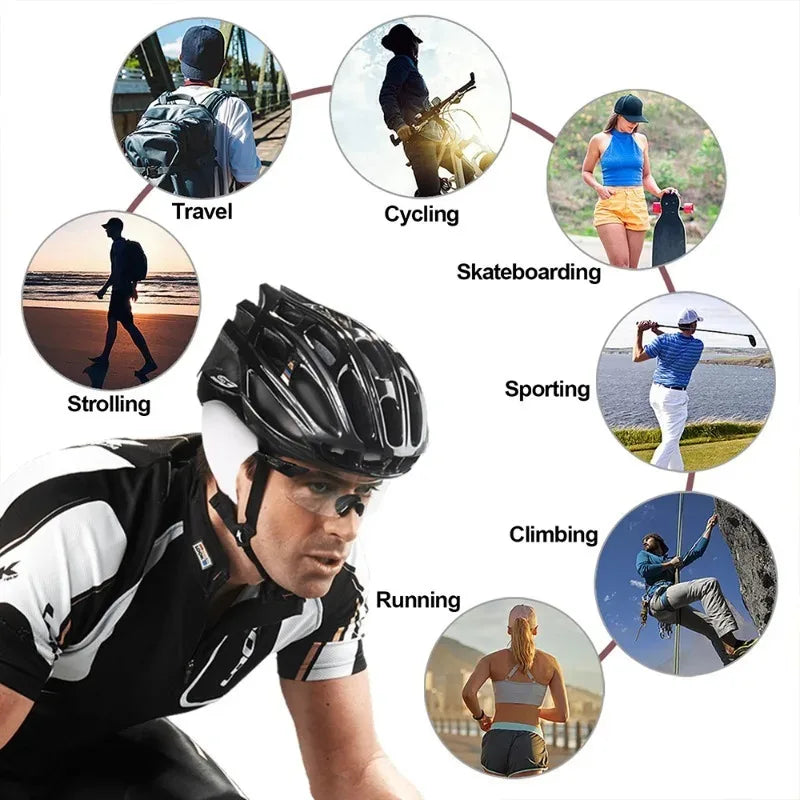 NEW Arrivals 2PCS Set White/Black Color Bicycle Motorcycle Helmet Inner Cap Hat Quick Dry Breathable Hat Racing Cap Under Helmet Beanie Cap Outdoor Travel Running Hat Sports Supplies