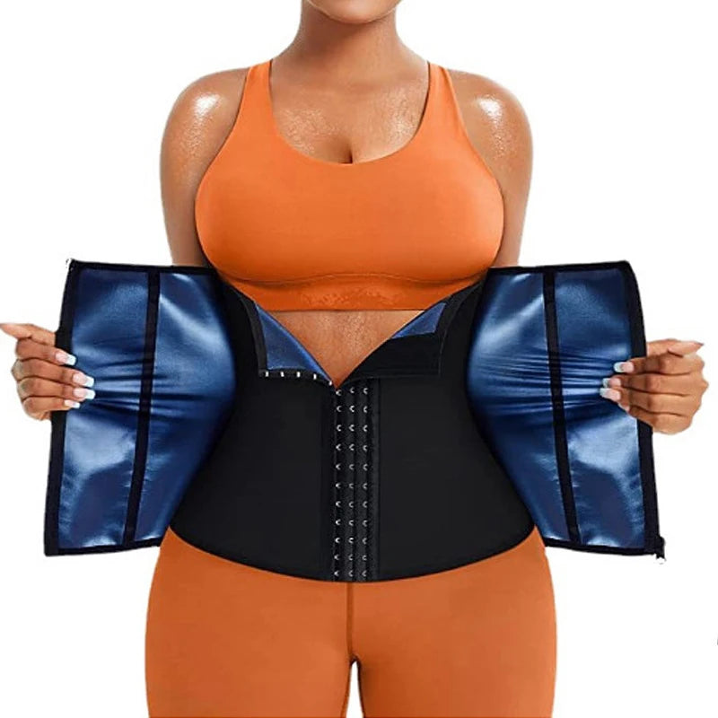 BurVogue Women Waist Trainer Trimmer Corset Sweat Belly Band Sports Girdle Sauna Suit Waist Trimmer Sweat Bands for Stomach