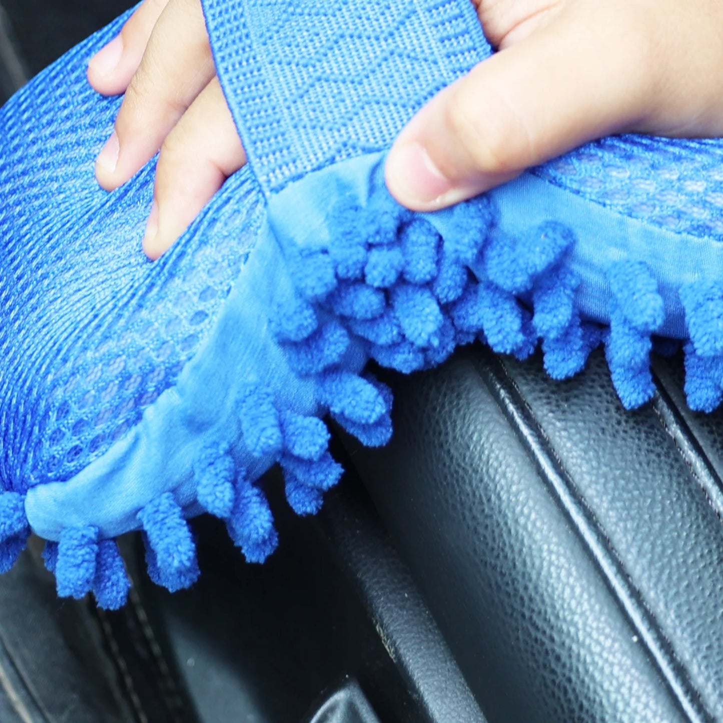 NEW Arrivals 2PCS Set Car Wash Glove Microfiber Chenille Car Wash Sponge Free Care Washing Detailing Brush Pad Multifunction Auto Cleaning Tool Car Supplies