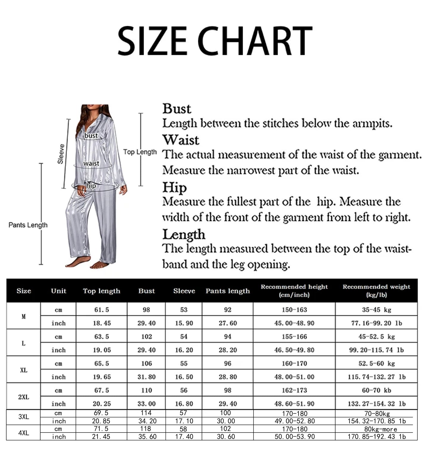 NEW 2PCS Set L-4XL Plus Size 4 Colors Chubby Women's Striped Pajama Set, Solid French Silk Satin Pajamas, Comfortable Home Pajamas