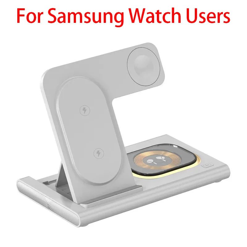 NEW Arrivals 300W Foldable 3 In 1 Wireless Charger Stand Pad Desktop Fast Charging Station For iPhone 16 15 14 13 Samsung Apple Watch Air Pods Mobile Phones Accessories Electronic Supplies