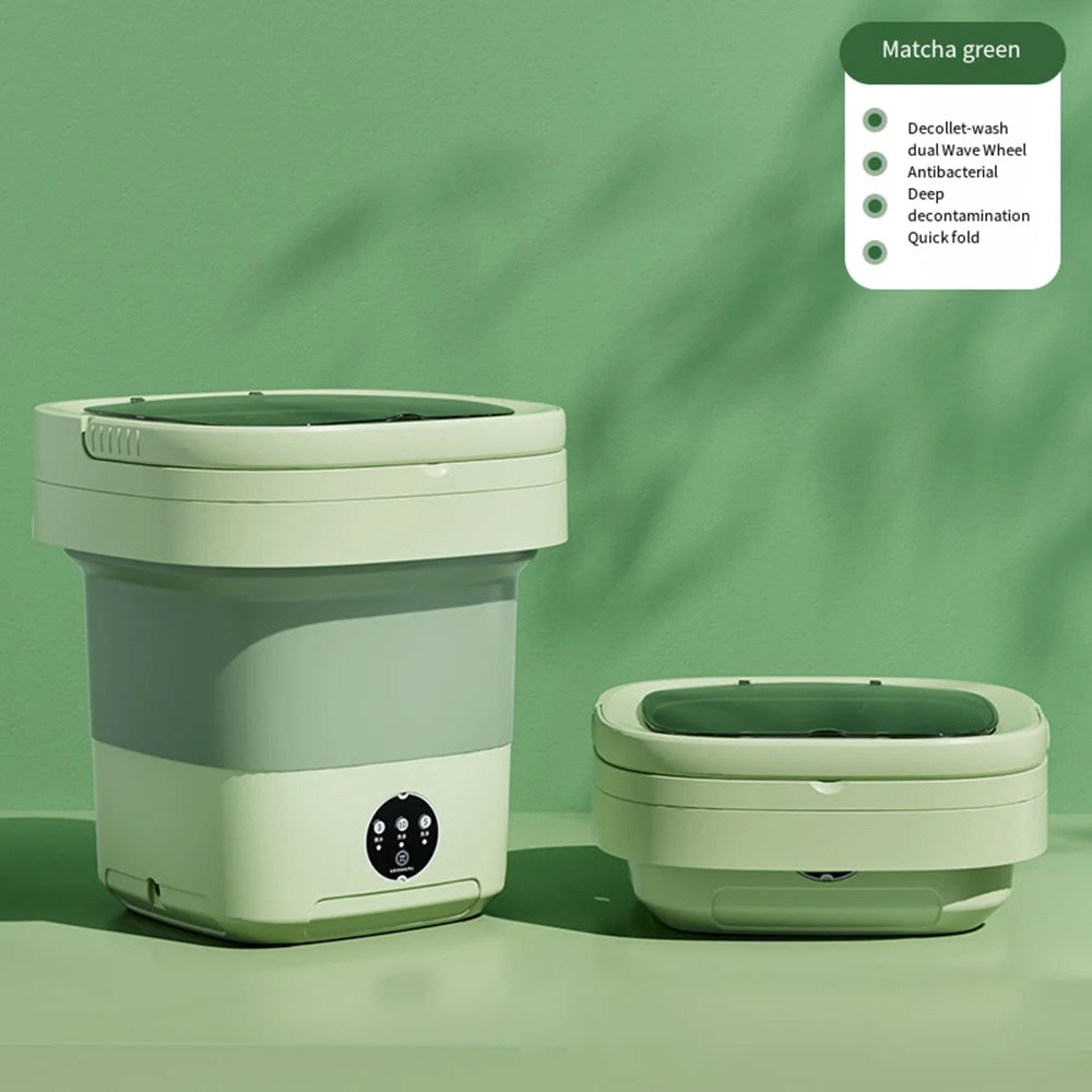 NEW Arrivals 6L 11L 4 Colors Folding Portable Washing Machine with Spin Dryer for Clothes Outdoor Travel Camping Home Ultrasonic Underwear Socks Mini Washer 110V 220V