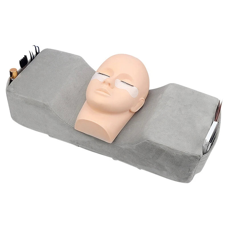 Lash Pillow Neck Support Eyelash Soft Pillow Grafting Eyelashes Memory Foam Eyelash Extension Pillow With Pocket Makeup Salon