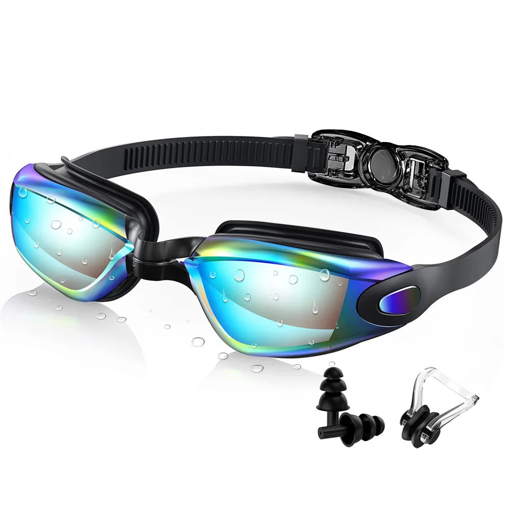 NEW Arrivals 10 Colors Swimming Goggles Professional Waterproof Swim Eyewear Glasses Anti-Fog 100% UV Protection No Leaking For Adult Men Women Youth Sports Supplies