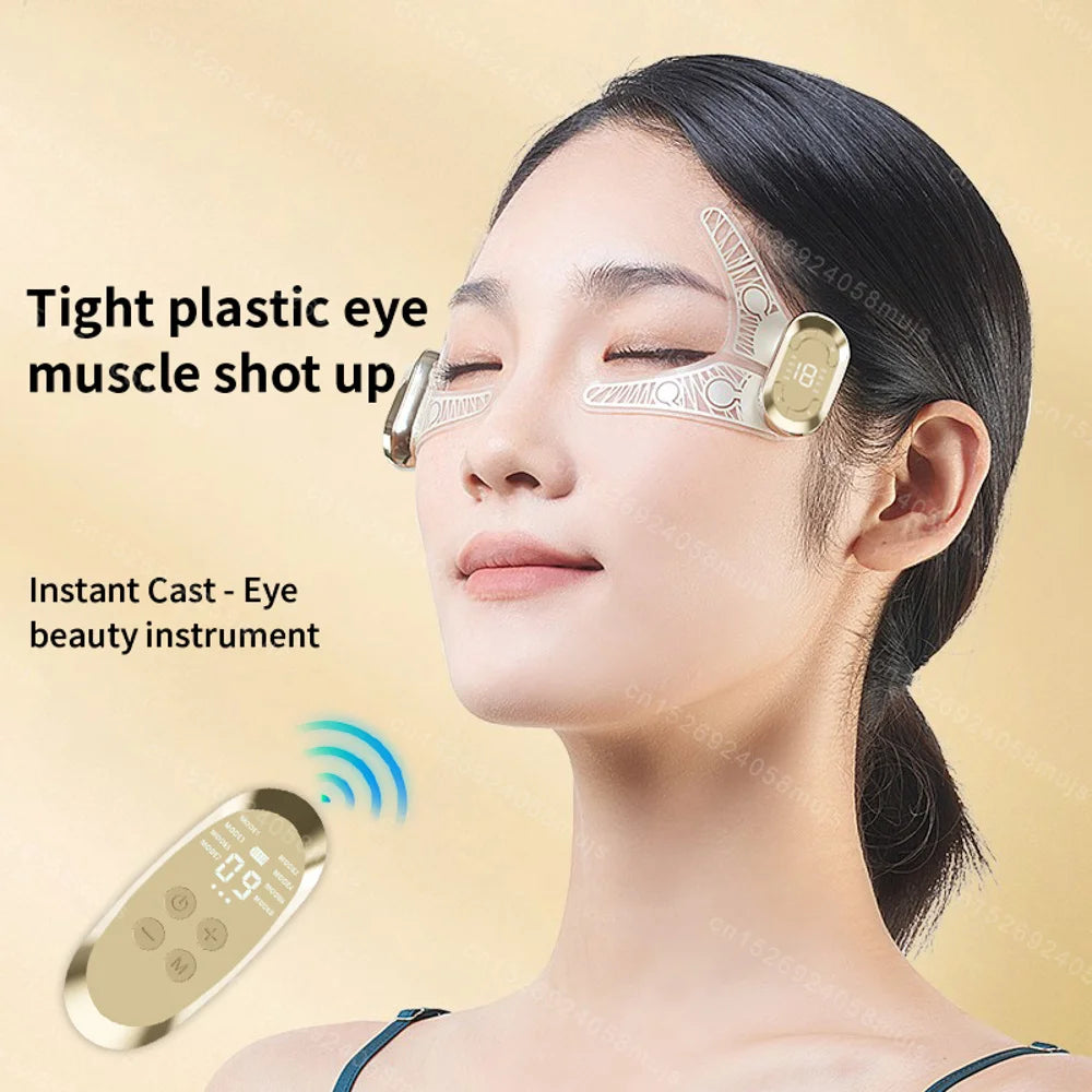 NEW EMS Facial Eye Massager Electric with Remote Control Muscle Stimulator Facial Massagers Beauty Eyes Face Lifting Fatigue Relief Women Skin Care Supplies