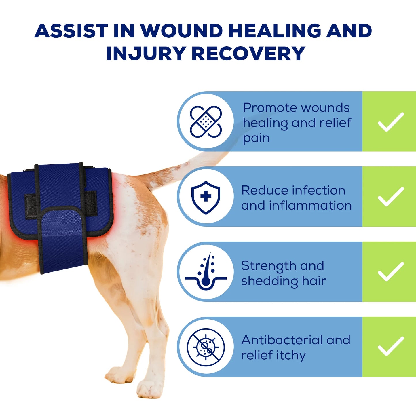 Cold Laser Therapy Device for Dogs Infrared Light Therapy for Pets Red Light Therapy Belt for Joint and Muscle Pain Relief