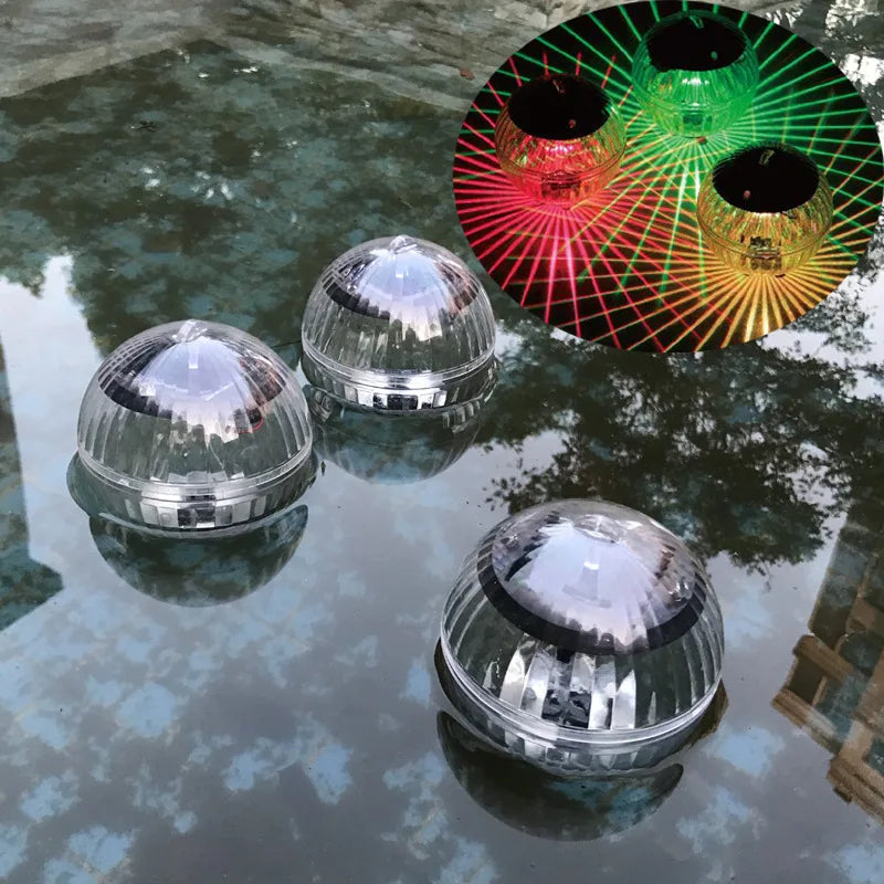 NEW 4PCS Set Led Solar Floating Lamps Swimming Water Pool Ball Solar Panel Powered Pond Drift Waterproof Glow Show Disco Color Changing Lights