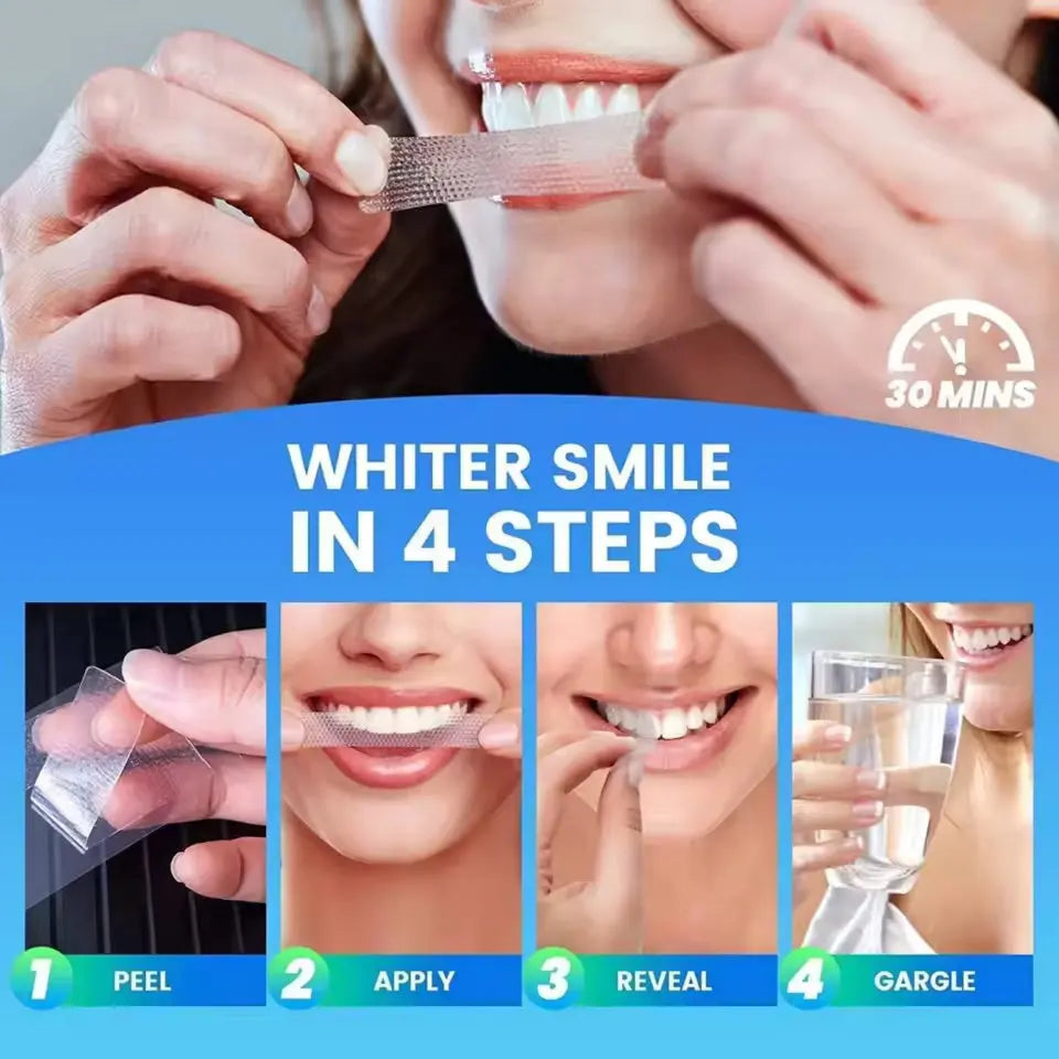 NEW 14/28 Pairs Teeth Brightening Strips for Teeth, 5D/9D Whitener Strips Reduced Sensitivity White Strips for Teeth Whitening Personal Care Accessories Dental Supplies