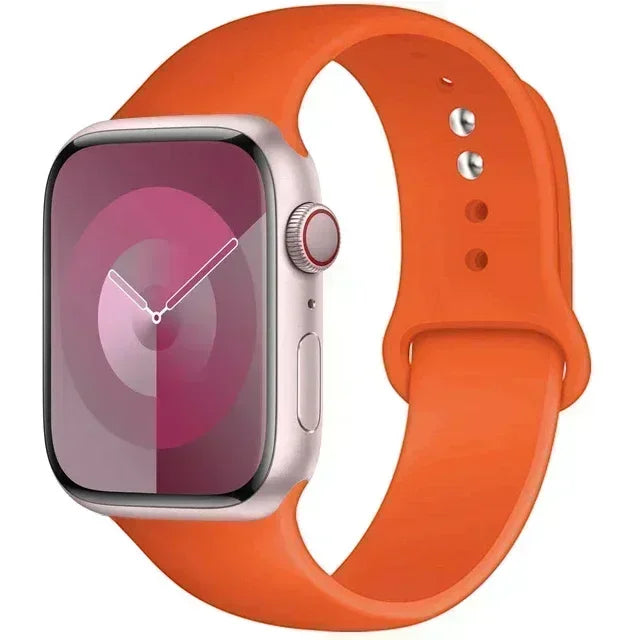 Original Silicone Strap For Apple Watch Band 44mm 38-40 42-46 41-45 46MM 49 mm Bracelet Watch Serie Accessories 10 9 7 4 5 6 8 SE Ultra 2 3 Electronics Supplies