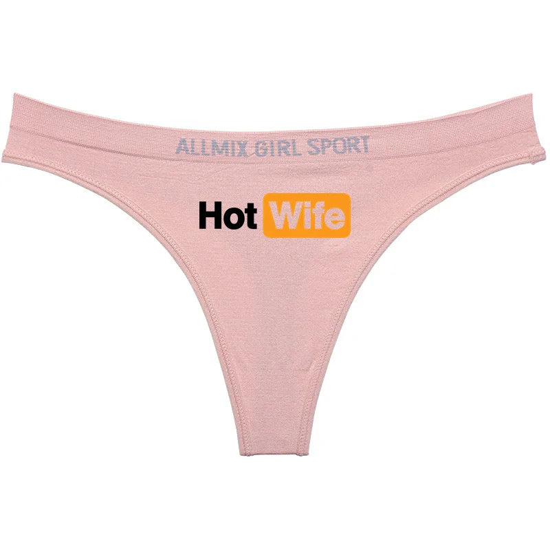 New Arrivals 4 Colors Women's G-String Sexy Panties *Hot Wife* Underwear Sports Fitness Seamless Girl's Underwear Low Waist Traceless Ladies Brief