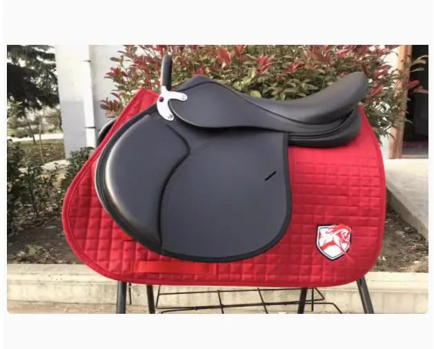 Western Leather Hand Carved Ranch Roper Horse Saddle + Accessories with Matching Headstall, Breastplate, Reins & Back Cinch, Seat Size Horses Supplies