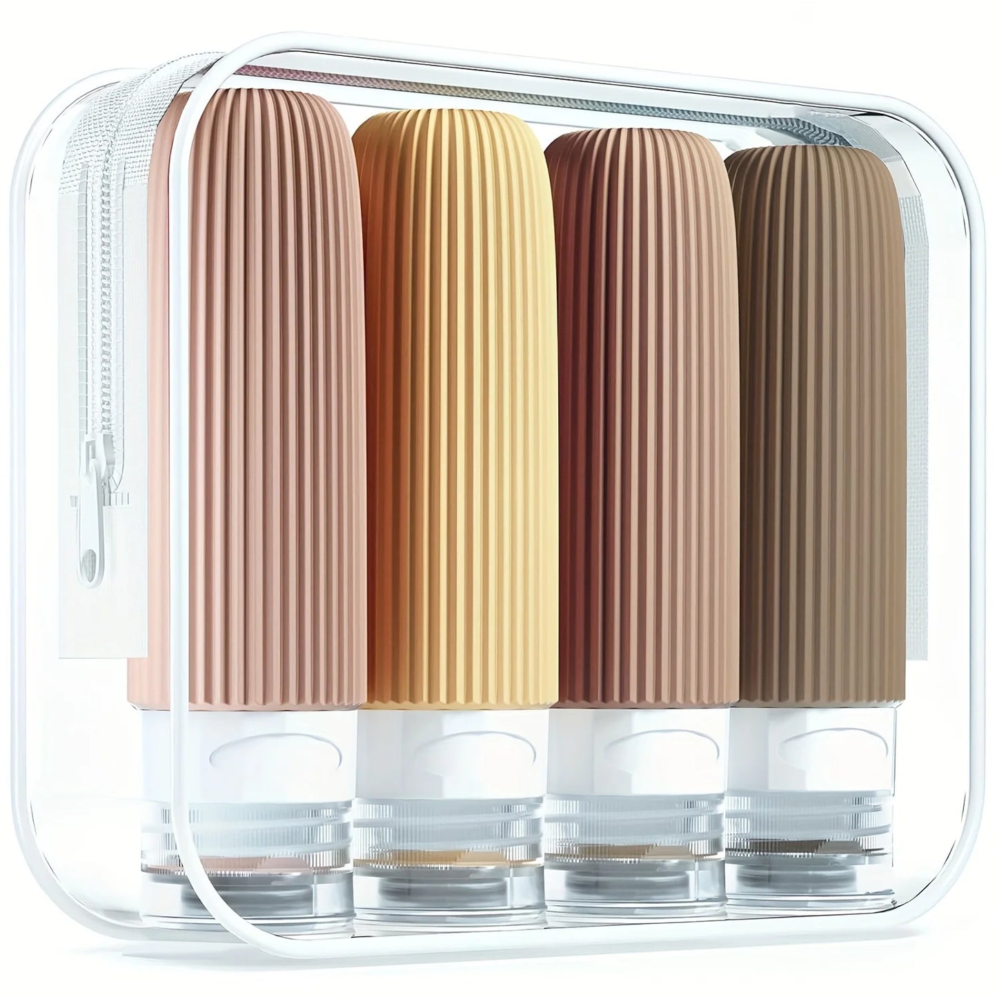 NEW Arrivals Travel Airport Ship Silicone Bottles, TSA Approved 3-Ounce Portable BPA Free Leak-Proof, Squeezable Refillable Silicone Container, Perfume Fragrance Shampoo Liquid Bottles