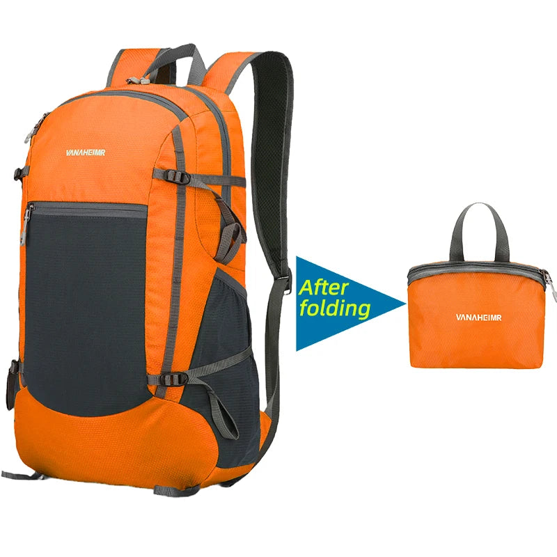NEW 18L Portable Foldable Backpack Folding Mountaineering Bag Ultralight Women Men Outdoor Climbing Cycling Travel Knapsack Hiking Daypack Sports Accessories