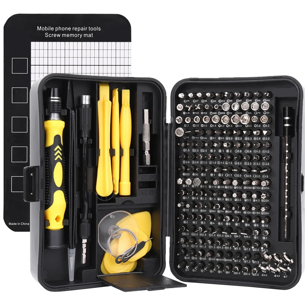 NEW Arrivals 170PCS In 1 Set Precision Screwdriver Set Magnetic Screw Driver Bits Torx Hex Bits iPhone Computer TV Mobile Phone Laptop Tablets Drone Professional Handle Repair Tool Kit