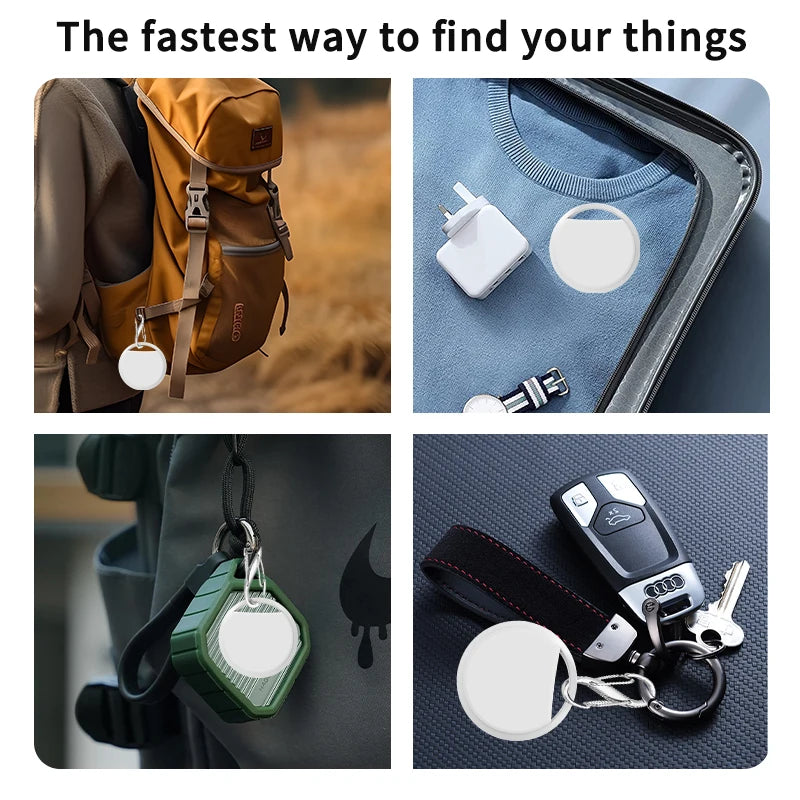 NEW Arrivals Security Bluetooth GPS Tag Based on iPhone Find My App Anti-Lose Tracker Sound Locate Message Reminder Alarm Key Finder Pets Elderly Kids Keychain Necklace Collar GPS Locator