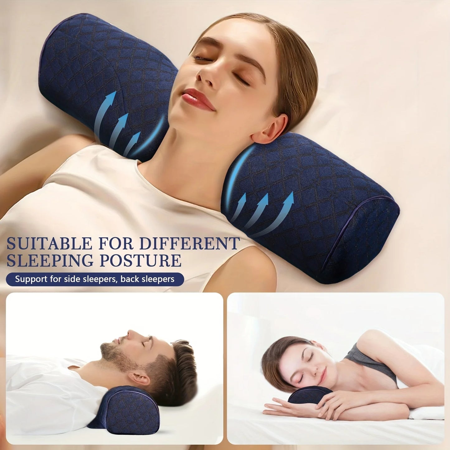 NEW Arrivals Orthopedic Neck Pillow: Superior Cervical Support Soft Memory Foam, Breathable Washable, Ideal for Every Sleeper Pain Relief Relaxation Accessories Health Care Supplies