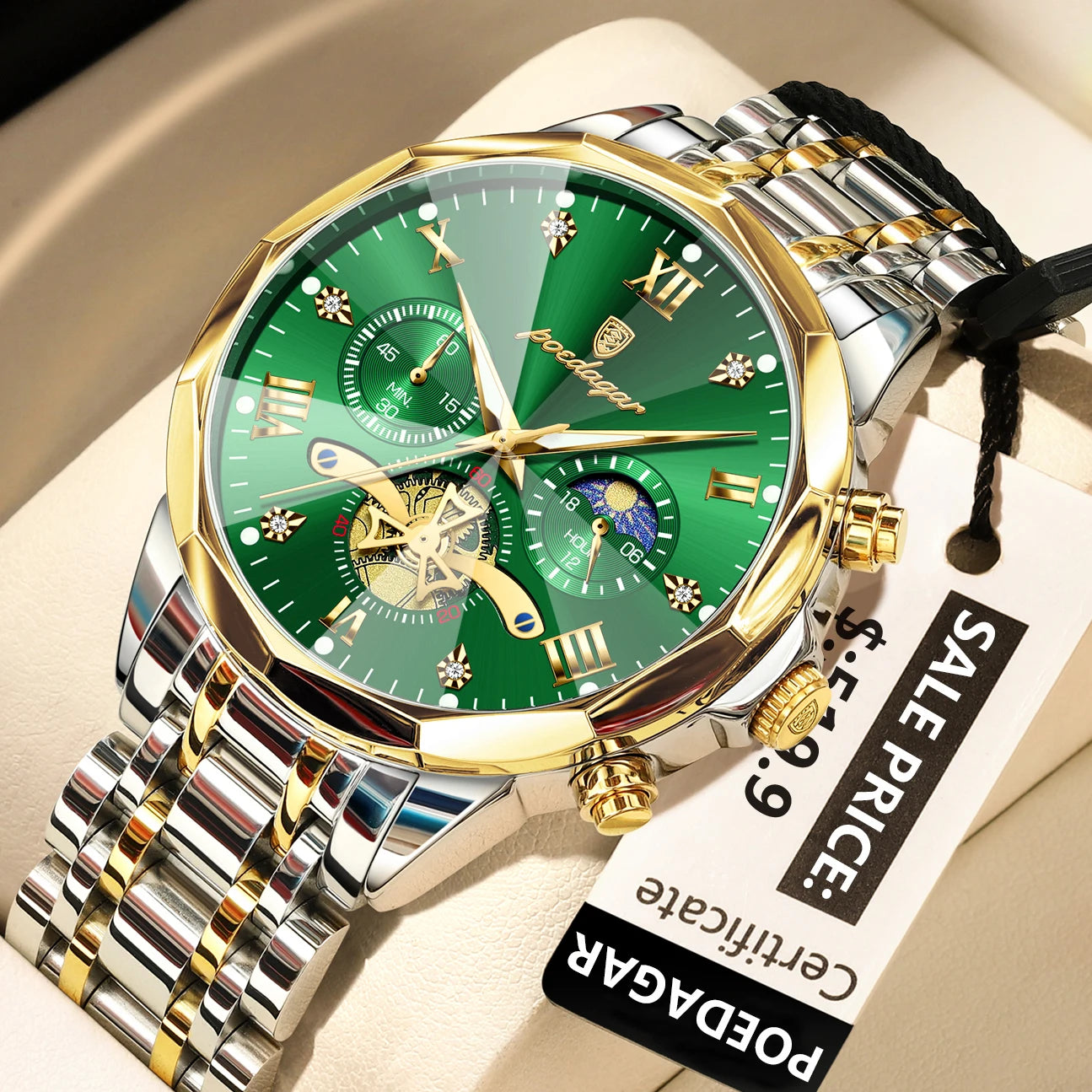 Low Price Sales are Limited Luxury Men Watch Top Original Waterproof Luminous Chronograph 13 Colors Man Wristwatch Stainless Steel Quartz Men's Watches Luxury Gift for Boyfriend Husband