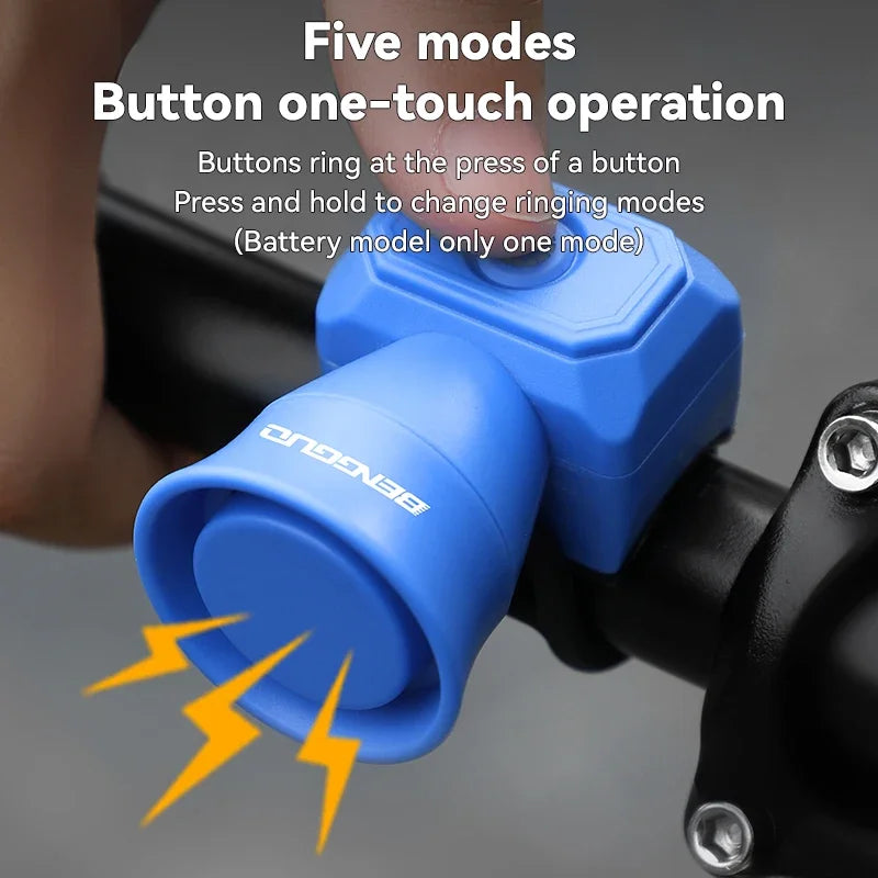 NEW Arrivals Bicycle Horn Mountain Bike Mini USB Charging Waterproof Electronic Bike Bell Riding Equipment Children's Scooter Accessories